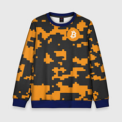 Детский свитшот Bitcoin: Orange Camo