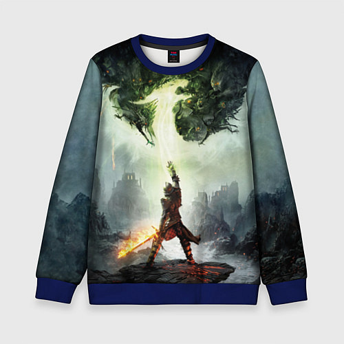 Детский свитшот Dragon Age: Inquisition / 3D-Синий – фото 1