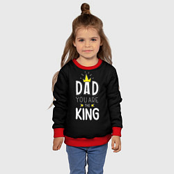 Свитшот детский Dad you are the King, цвет: 3D-красный — фото 2
