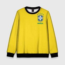 Свитшот детский Сборная Бразилии, цвет: 3D-черный