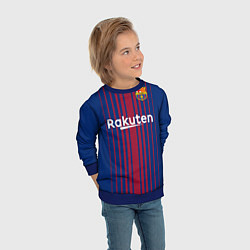 Свитшот детский FC Barcelona: Iniesta 17/18, цвет: 3D-синий — фото 2