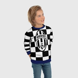 Свитшот детский FC Juventus: W&B Grid, цвет: 3D-синий — фото 2