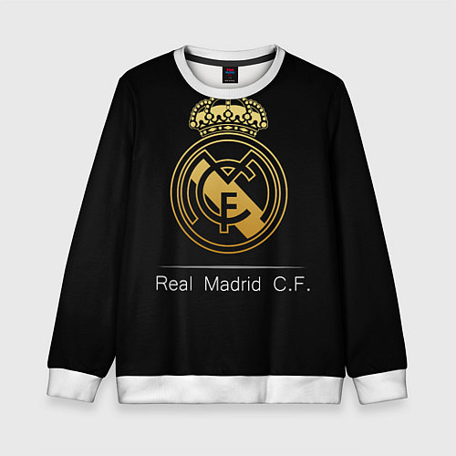 Детский свитшот FC Real Madrid: Gold Edition / 3D-Белый – фото 1