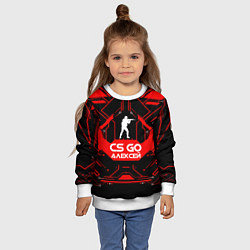 Свитшот детский CS:GO - Алексей, цвет: 3D-белый — фото 2