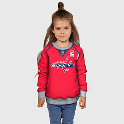 Свитшот детский Washington Capitals: Ovechkin Red, цвет: 3D-меланж — фото 2