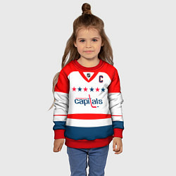 Свитшот детский Washington Capitals: Ovechkin White, цвет: 3D-красный — фото 2