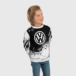 Свитшот детский Volkswagen: Black Spray, цвет: 3D-белый — фото 2