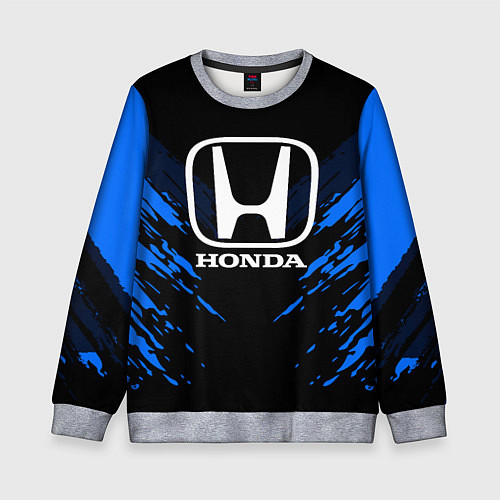 Детский свитшот Honda: Blue Anger / 3D-Меланж – фото 1