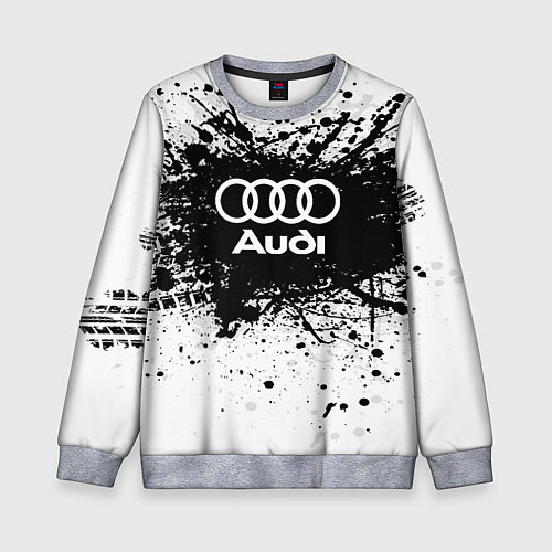 Детский свитшот Audi: Black Spray / 3D-Меланж – фото 1