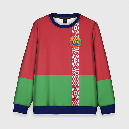 Детский свитшот Беларусь / 3D-Синий – фото 1