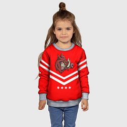 Свитшот детский Спартанский кабан, цвет: 3D-меланж — фото 2