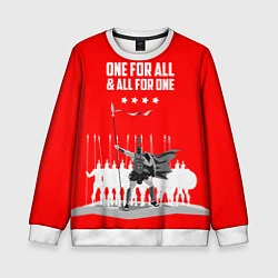 Свитшот детский One for all & all for one, цвет: 3D-белый