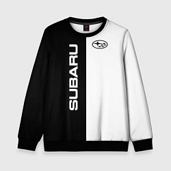 Свитшот детский Subaru B&W, цвет: 3D-черный