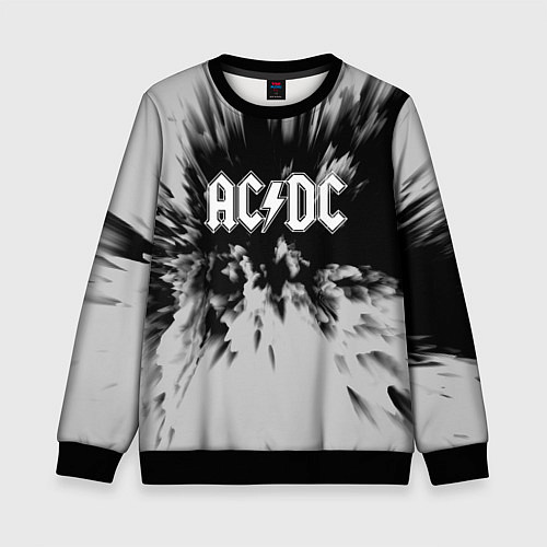 Детский свитшот AC/DC: Grey & Black / 3D-Черный – фото 1