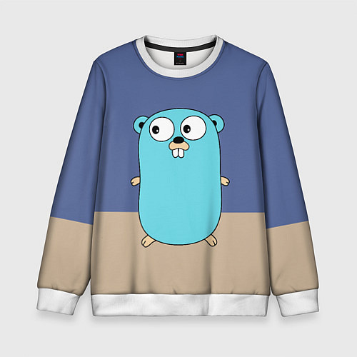 Детский свитшот Golang / 3D-Белый – фото 1