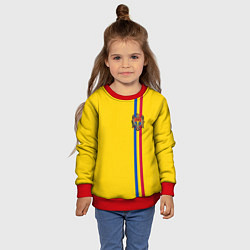 Свитшот детский Молдавия: лента с гербом, цвет: 3D-красный — фото 2