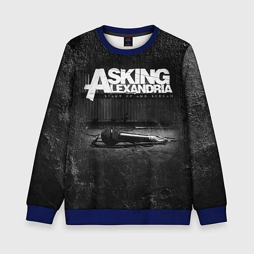 Детский свитшот Asking Alexandria: Black Micro / 3D-Синий – фото 1