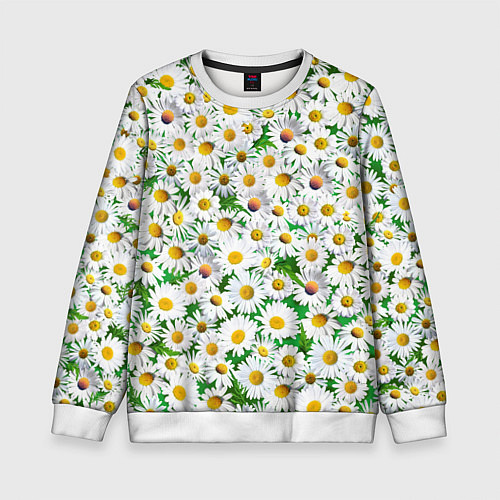Детский свитшот Полевые ромашки / 3D-Белый – фото 1