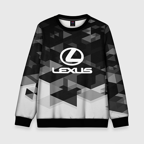 Детский свитшот Lexus sport geometry / 3D-Черный – фото 1
