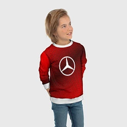 Свитшот детский Mercedes: Red Carbon, цвет: 3D-белый — фото 2