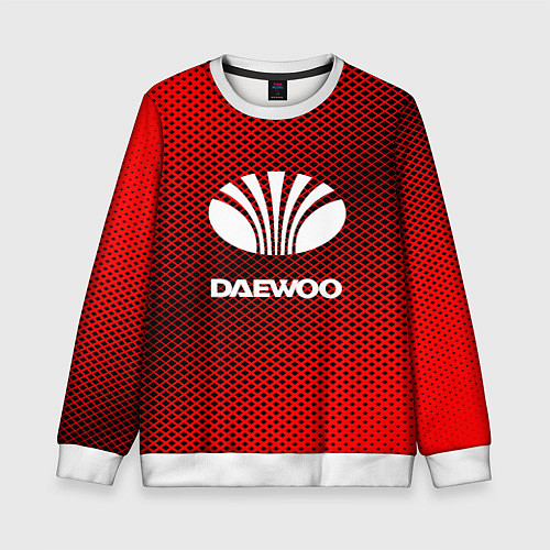 Детский свитшот Daewoo: Red Carbon / 3D-Белый – фото 1