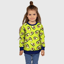 Свитшот детский Стиль авокадо, цвет: 3D-синий — фото 2