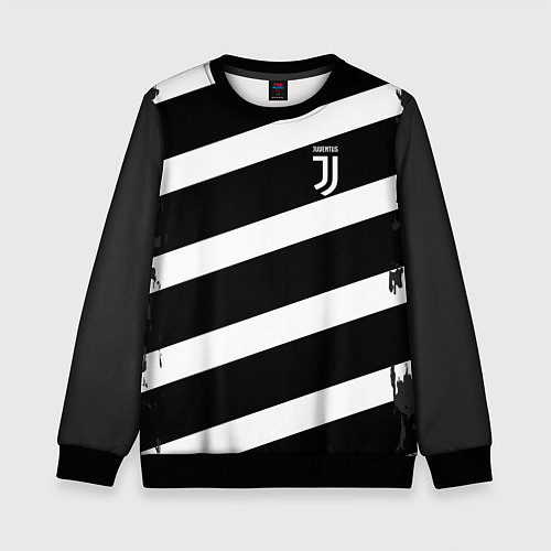 Детский свитшот Juve: B&W Lines / 3D-Черный – фото 1