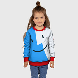 Свитшот детский Mac OS Smile, цвет: 3D-красный — фото 2