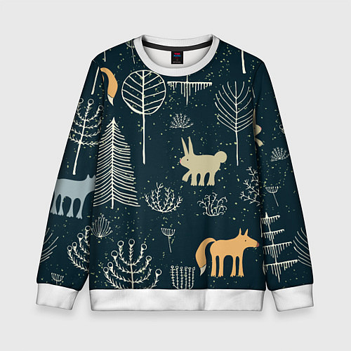 Детский свитшот Чудеса леса / 3D-Белый – фото 1