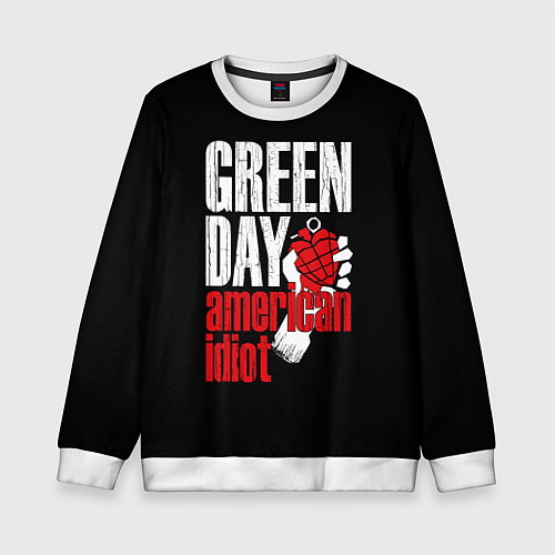 Детский свитшот Green Day: American Idiot / 3D-Белый – фото 1