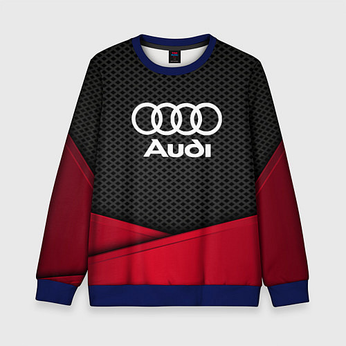 Детский свитшот Audi: Grey Carbon / 3D-Синий – фото 1
