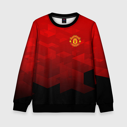 Детский свитшот FC Man UTD: Red Poly / 3D-Черный – фото 1