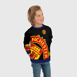 Свитшот детский FC Man United: Black Exclusive, цвет: 3D-синий — фото 2