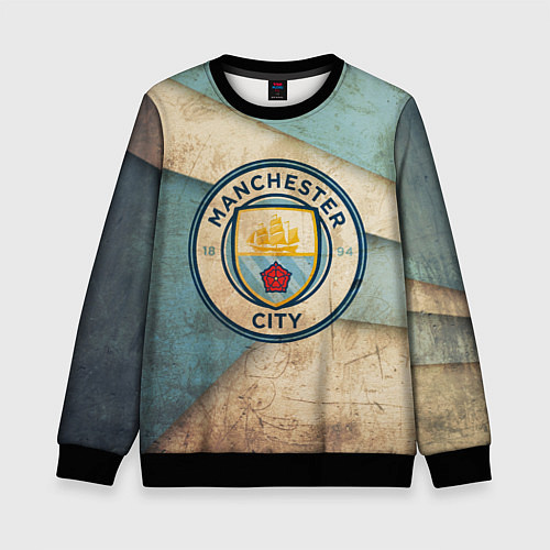 Детский свитшот FC Man City: Old Style / 3D-Черный – фото 1