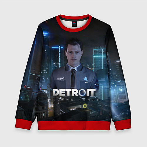 Детский свитшот Detroit: Connor / 3D-Красный – фото 1