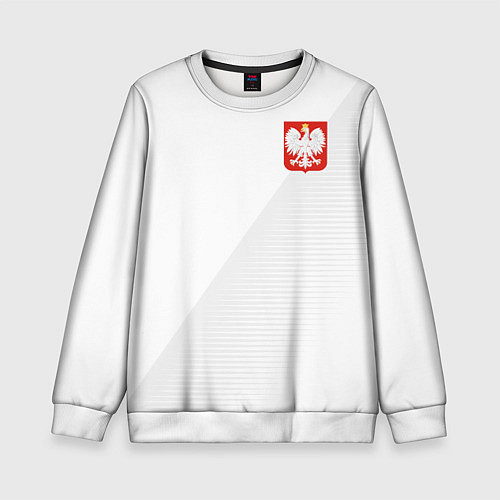 Детский свитшот Poland Team: Home WC-2018 / 3D-Белый – фото 1