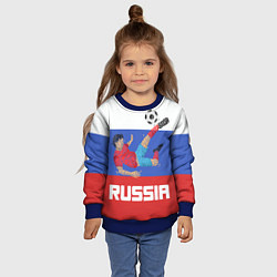 Свитшот детский Russia Footballer, цвет: 3D-синий — фото 2