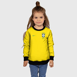 Свитшот детский Сборная Бразилии, цвет: 3D-черный — фото 2