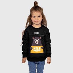 Свитшот детский Error 404: Bear, цвет: 3D-черный — фото 2