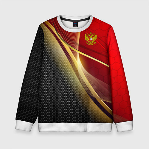 Детский свитшот RUSSIA SPORT: Gold Collection / 3D-Белый – фото 1