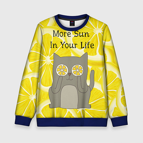 Детский свитшот More Sun In Your Life / 3D-Синий – фото 1