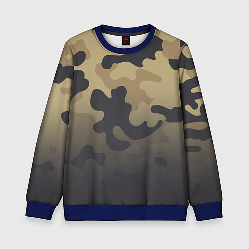 Детский свитшот Camouflage Khaki / 3D-Синий – фото 1