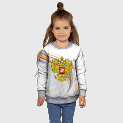 Свитшот детский Россия необъятная, цвет: 3D-меланж — фото 2
