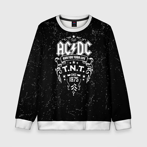Детский свитшот AC/DC: Run For Your Life / 3D-Белый – фото 1