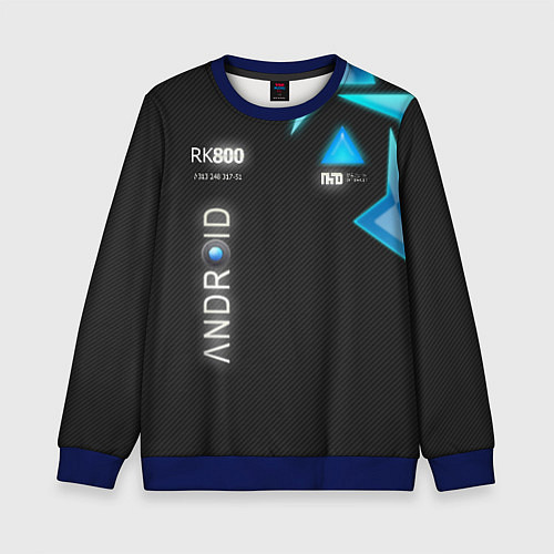 Детский свитшот Detroit: Android RK800 / 3D-Синий – фото 1