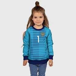 Свитшот детский Акинфеев гостевая ЧМ-2018, цвет: 3D-синий — фото 2