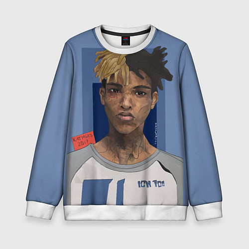 Детский свитшот XXXTentacion Art / 3D-Белый – фото 1