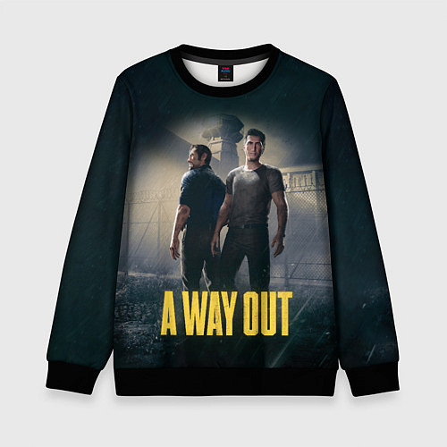 Детский свитшот A Way Out / 3D-Черный – фото 1