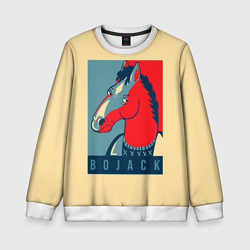 Детский свитшот BoJack Obey / 3D-Белый – фото 1