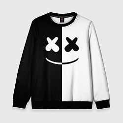 Свитшот детский Marshmello: Black & White, цвет: 3D-черный